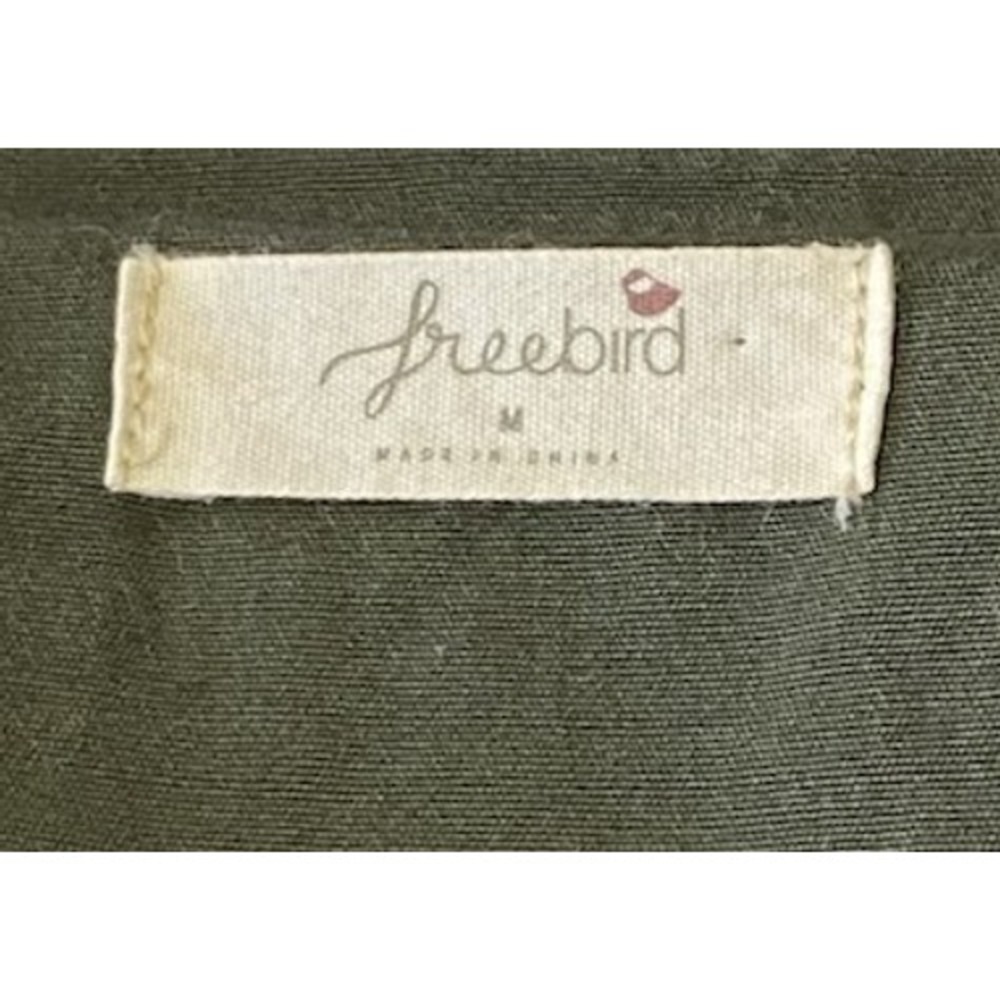 Freebird‎ Patch Bomber Jacket Womens M Olive Military Utility Y2K Streetwear - Picture 3 of 16